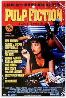 TINGTAI - Poster su tela, motivo: Pulp Fiction, 50 x 75 cm
