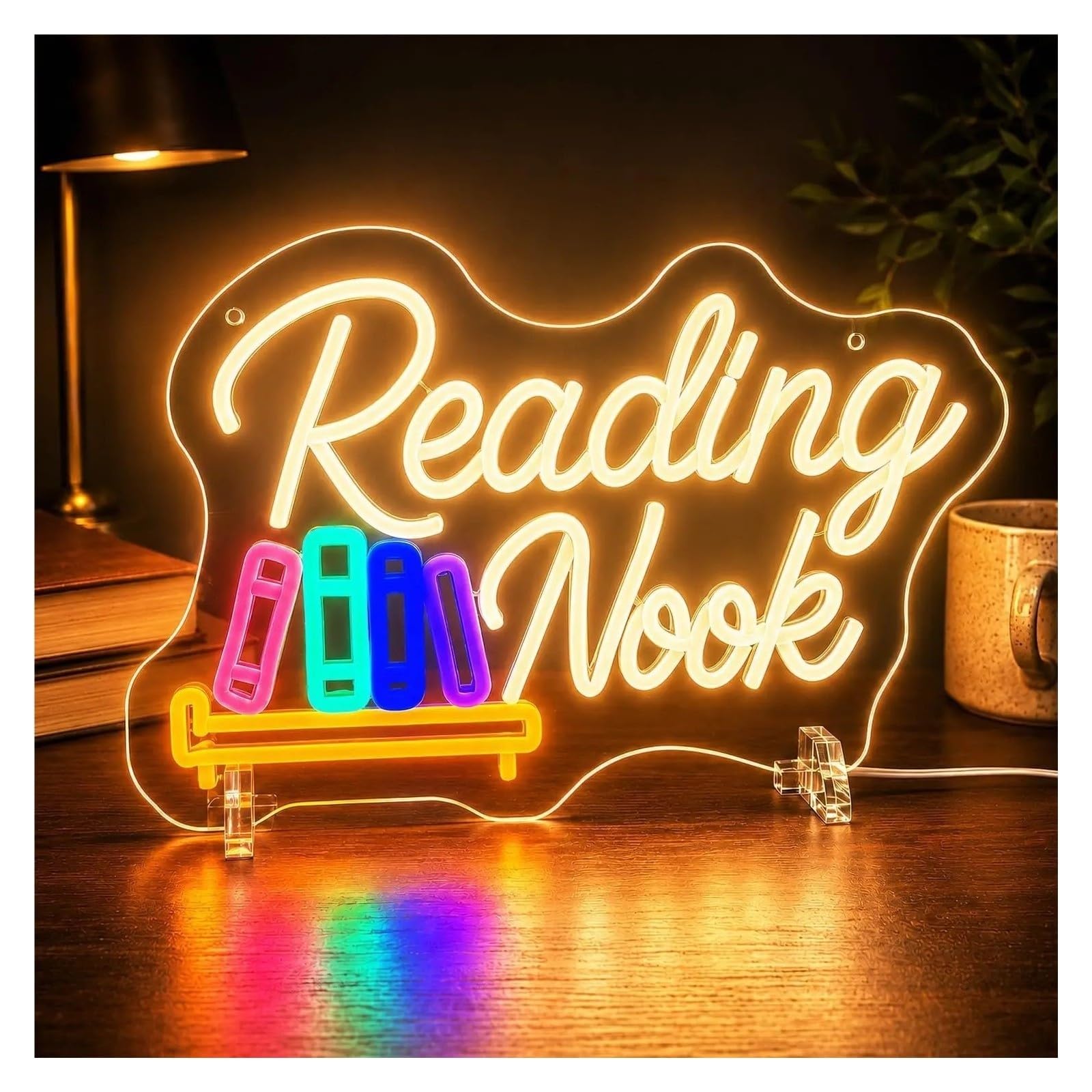 Decoración Lámparas Letrero De Neón LED Rincón Lectura