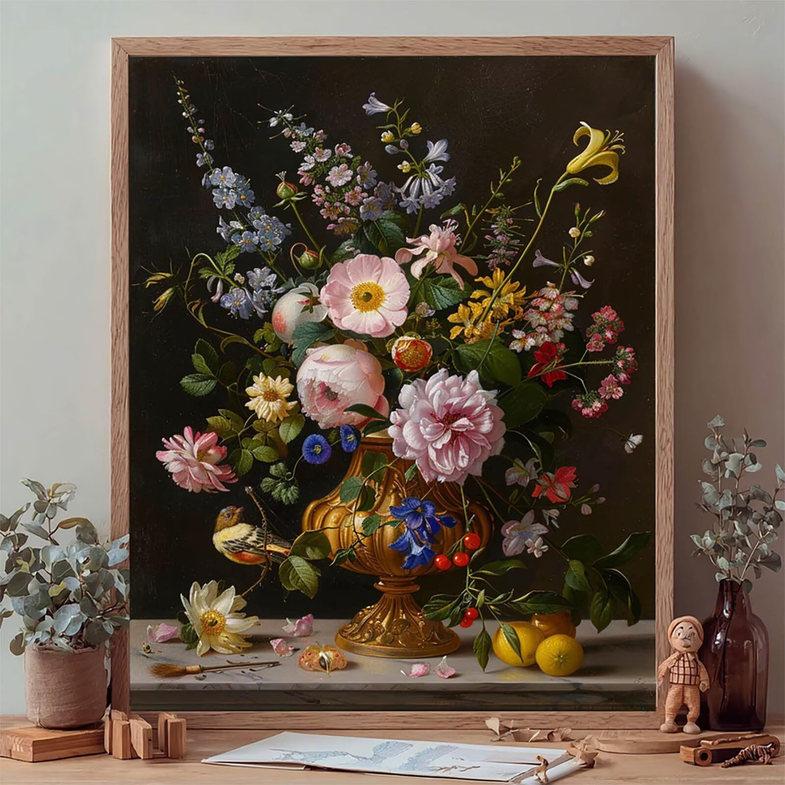 Flower Diamond Painting 90x120cm, DIY Diamond Painting Kit Completo, 2-4933
