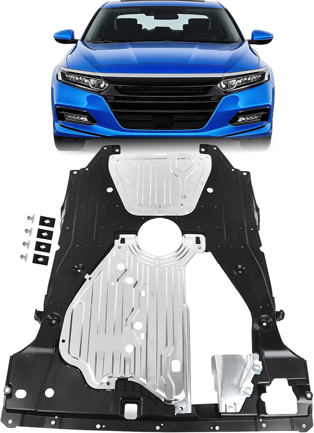Engine Splash Shield Guard Compatible with Honda Accord 2018-2022 Under Car Shield Cover Board 74110TVAA00