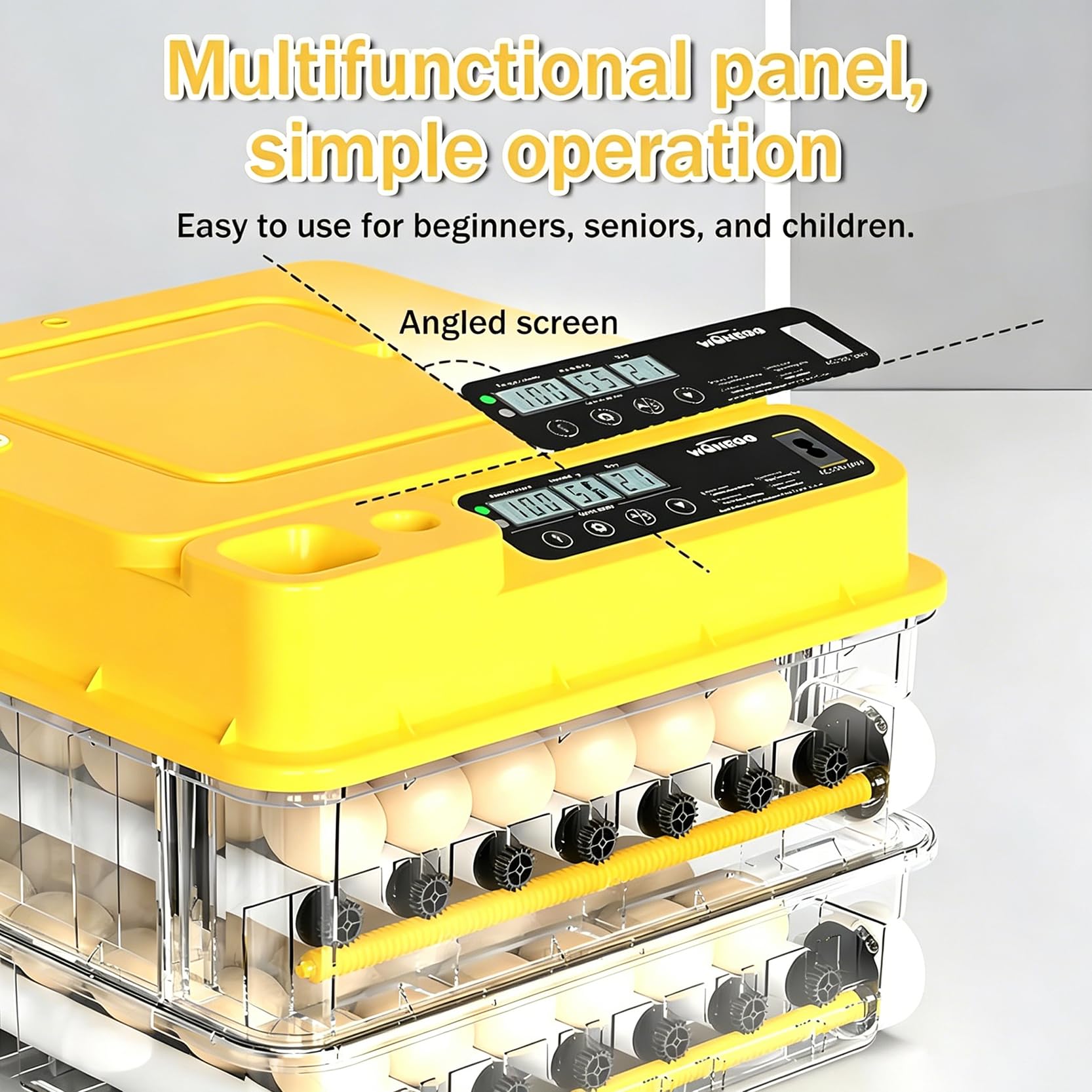 Incubadora de Huevos Profesional 288, Incubadoras de Huevos Eléctricas con Llenado Automático de Agua, Contador Diario, Máquina de Ofoscopia y Control Total del Clima Criadora de Pollos Para P 48Eggs