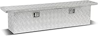 AutoDynasty 53-Inch Aluminum Pickup Truck Bed Toolbox - Durable Crossbed Key Lock Storage Chest