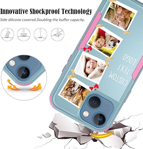 Miniatura 4 de Funda personalizada para iPhone 13 Mini, múltiples imágenesfotos, 3 capas de protección resistente, a prueba de golpes, a prueba de polvo