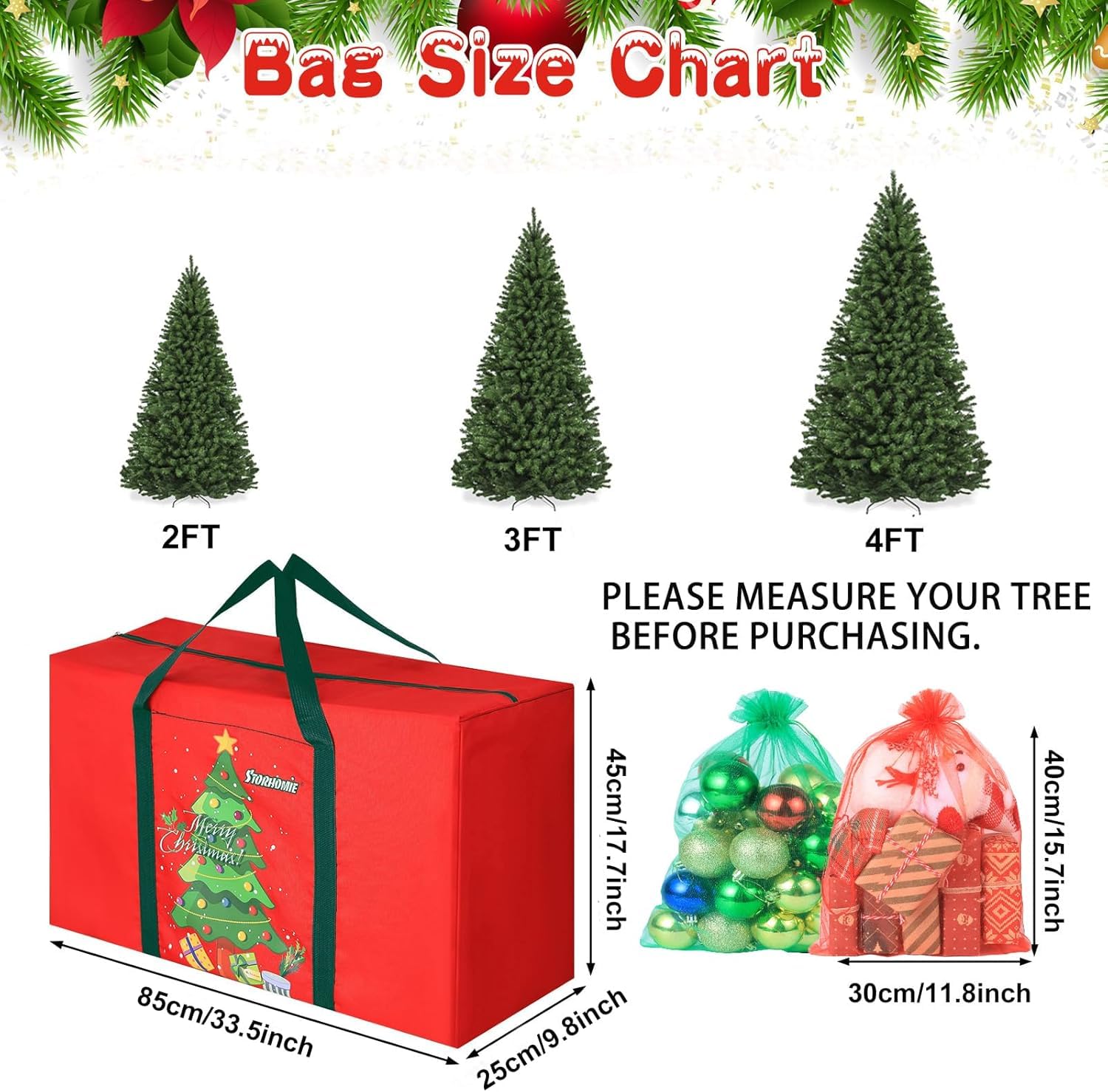 Kerstboom standaard houten kruis met EasyFix doorn