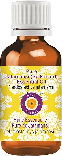 Miniatura 6 de Deve Herbes Pure Jatamansi (Spikenard) Aceite esencial (Nardostachys jatamansi) con cuentagotas de vidrio destilado al vapor, 1.0 fl oz (1 oz)