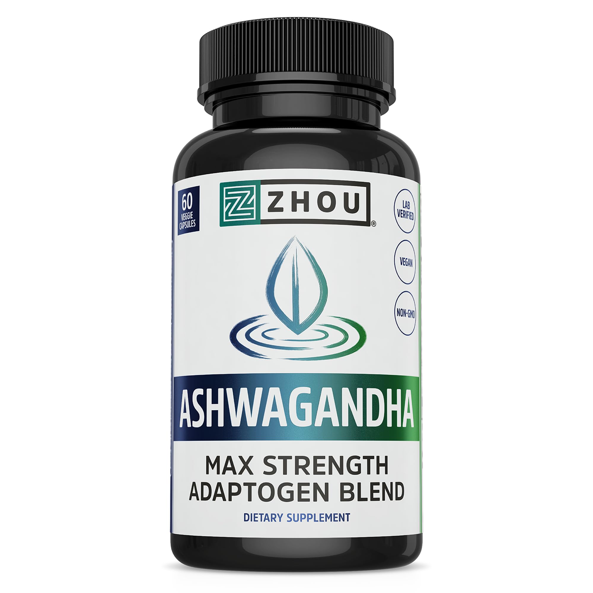 Nutrition Ashwagandha Capsules, Mood Enhancer, Energy Boost, Blend of Rhodiola, Holy Basil, Cordyceps, Reishi & Ashwagandha Supplement, 30 Servings, 60 Capsules