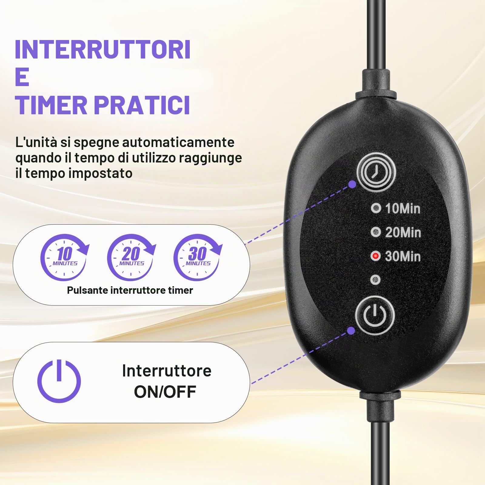 Lampada infrarossi 660nm, 120 LED, timer, treppiede | 15-30 min, 2-5x/settimana, regolabile, 40-60cm, viso/corpo/schiena