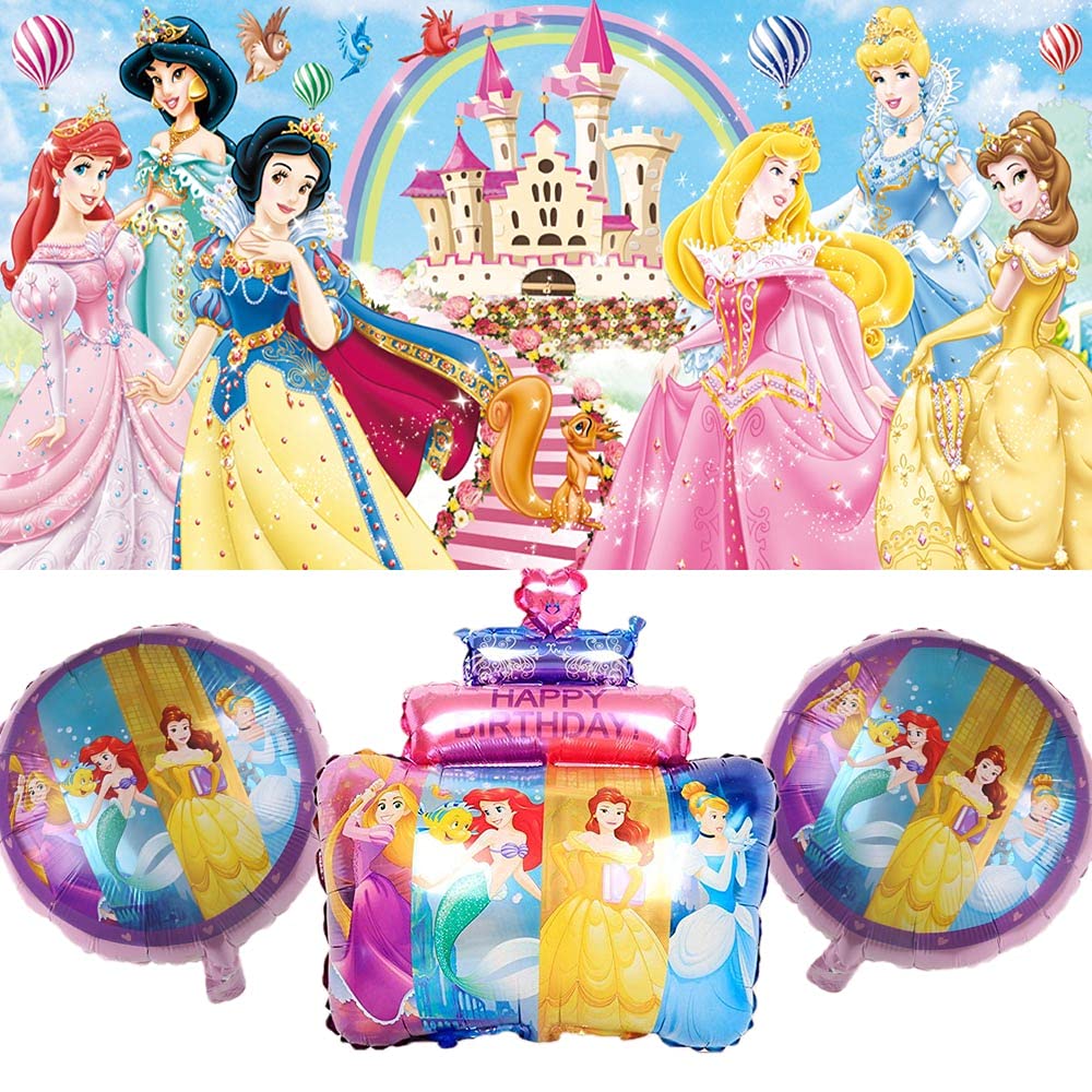 Buy Disney Princess Party Supplies Balloons For Girl Banner
