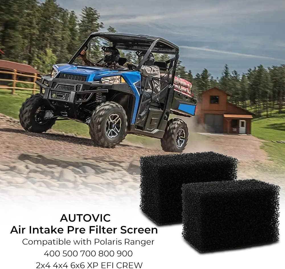 Air Intake Pre Filter Screen For Polaris Ranger 400 500 700 800 900 2x4 4x4 6x6 XP EFI CREW Replace 5812253(2pcs)