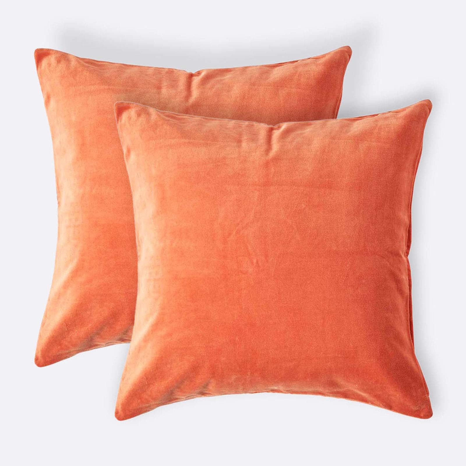 Homescapes Set Of 2 Burnt Orange Velvet Cushion Covers40 X 40 Cm from B&Q