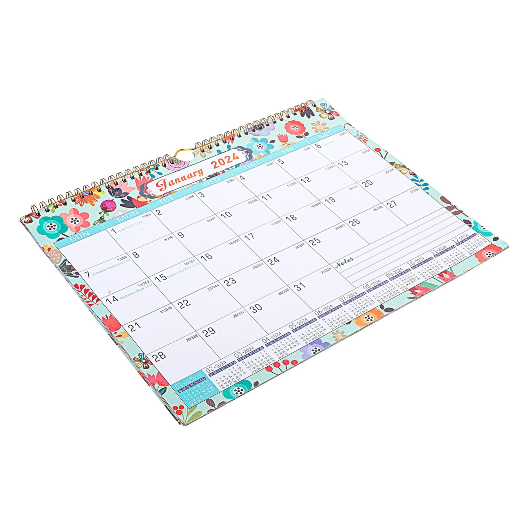 Tofficu 3pezzi Calendario Murale Mensile Inglese Planner Appuntamenti Leggero e Compatto Per Scuola e Ufficio Design Per Appendere Personalizzabile Con Obiettivi e To-do List