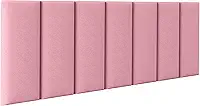 Cabeceira Cama Box Casal Kit C/ 7un Modulos Estofados Adesivo (Rose)