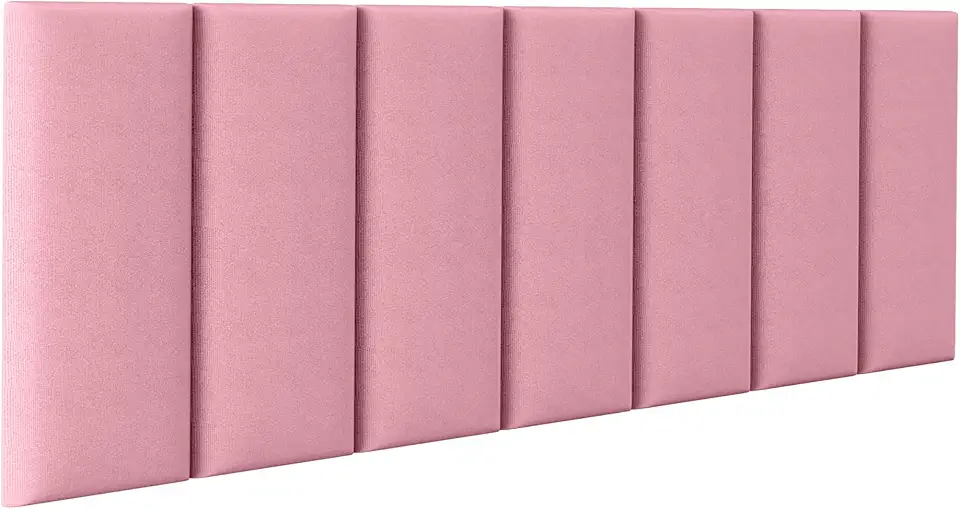 Cabeceira Cama Box Casal Kit C/ 7un Modulos Estofados Adesivo (Rose)