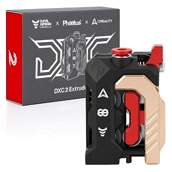 Creality Official DXC2 Extruder, Upgrade K2/K2 Pro/K2 Plus Extruder with Magnetic Snap-On 1s Tool-Free Access, DLC Filament Cutter & Dual-Gear Precision Drive for Creality K2 Series 3D Printers