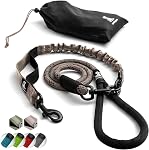 SparklyPets Double laisse pour chien 2 Chiens – Rope Bungee double laisse pour les races moyennes et grandes avec poignées rembourrées & Enchevêtrement libre