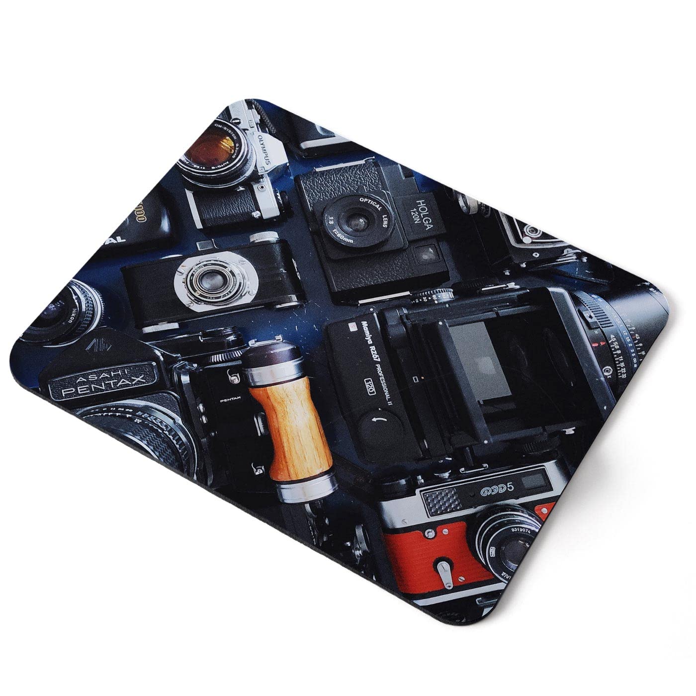 Computer Mouse Mat Pad - Photography Camera Photographer Art Home Office PC Desk Accessory Flexible Fabric Top Large 5mm Laptop Desktop Printed Art Ergonomic #46029