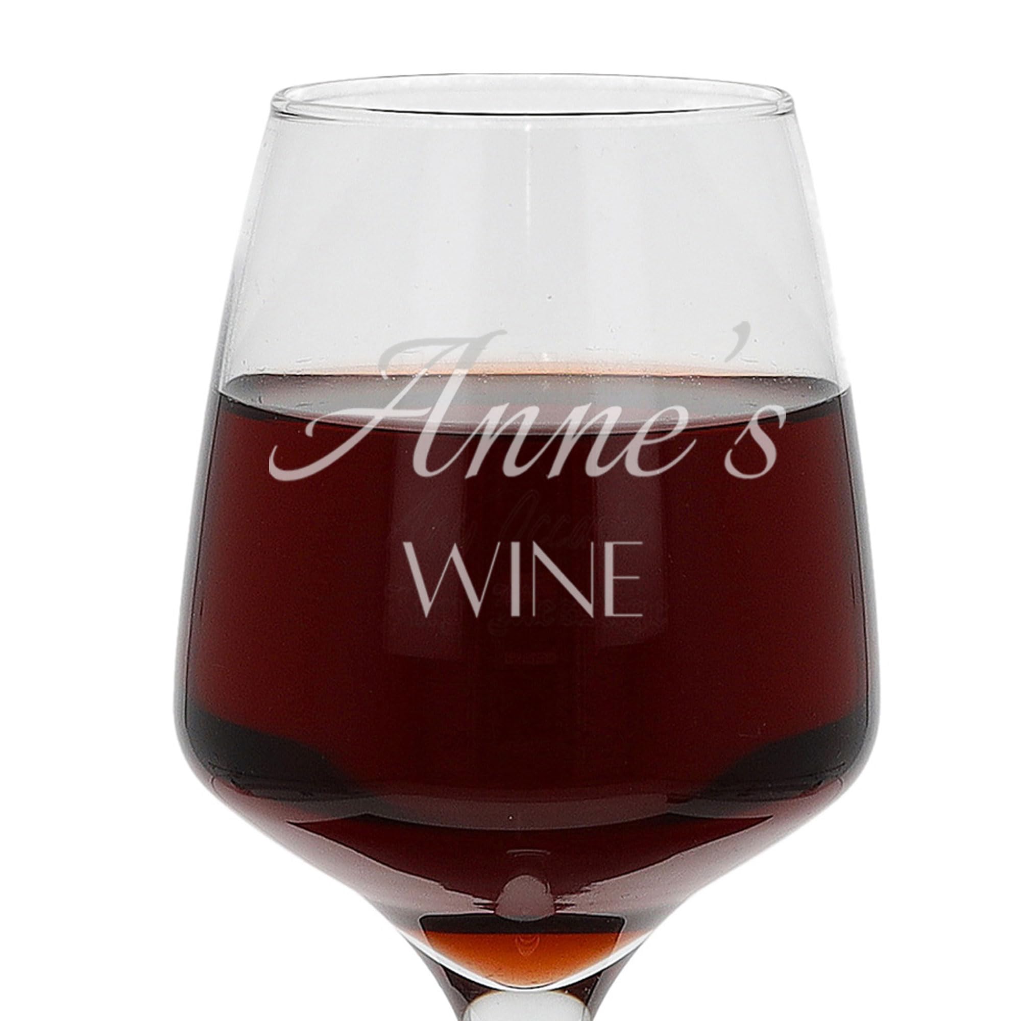 Personalised Name's Wine Engraved Novelty 400ml Large Wine Glass Customised with Any Name for Any Occasion, Laser Engraved Wine Gifts for Women & Men Custom Stemmed Glassware