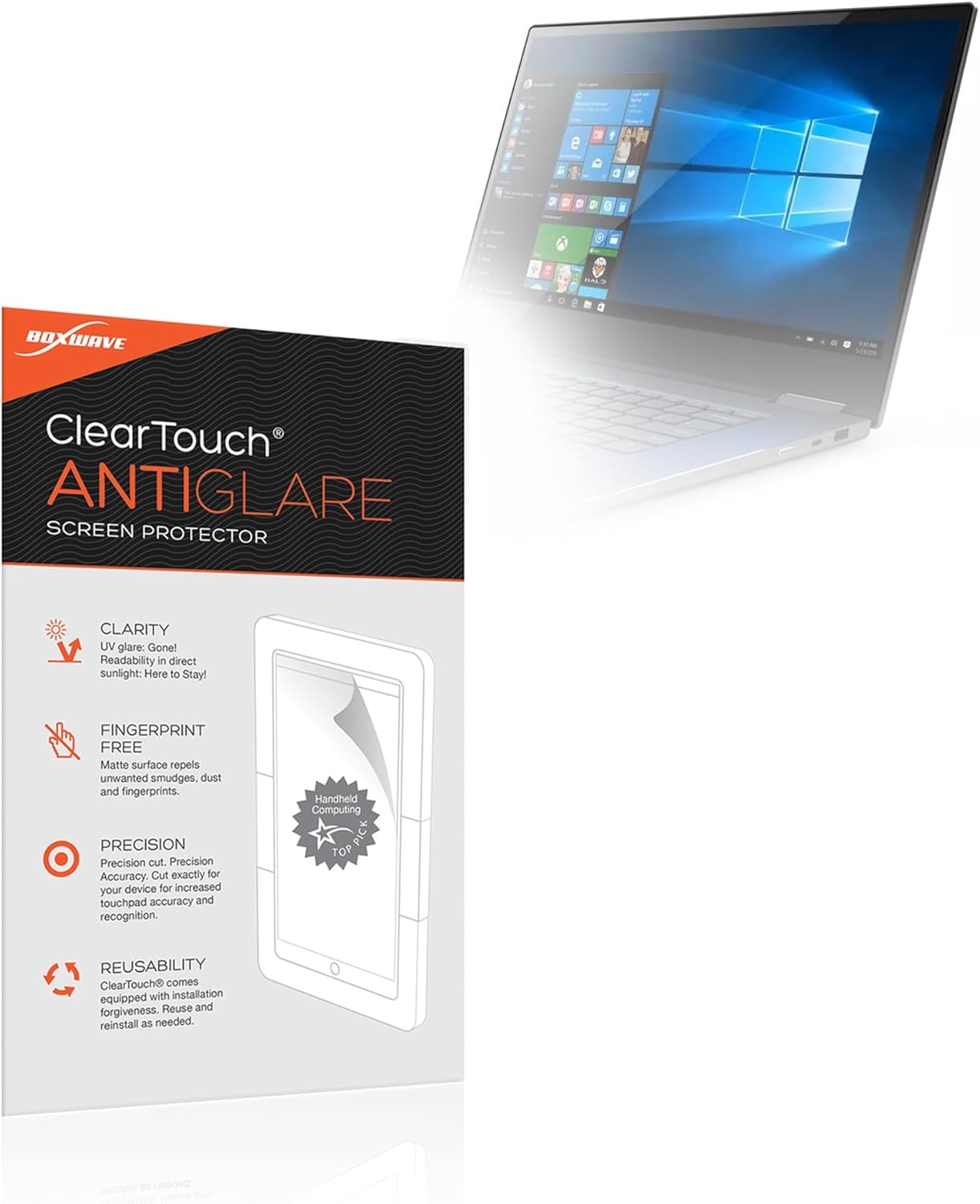 BoxWave Screen Protector Compatible with Lenovo Yoga 720 (15 in) - ClearTouch Anti-Glare (2-Pack), Anti-Fingerprint Matte Film Skin