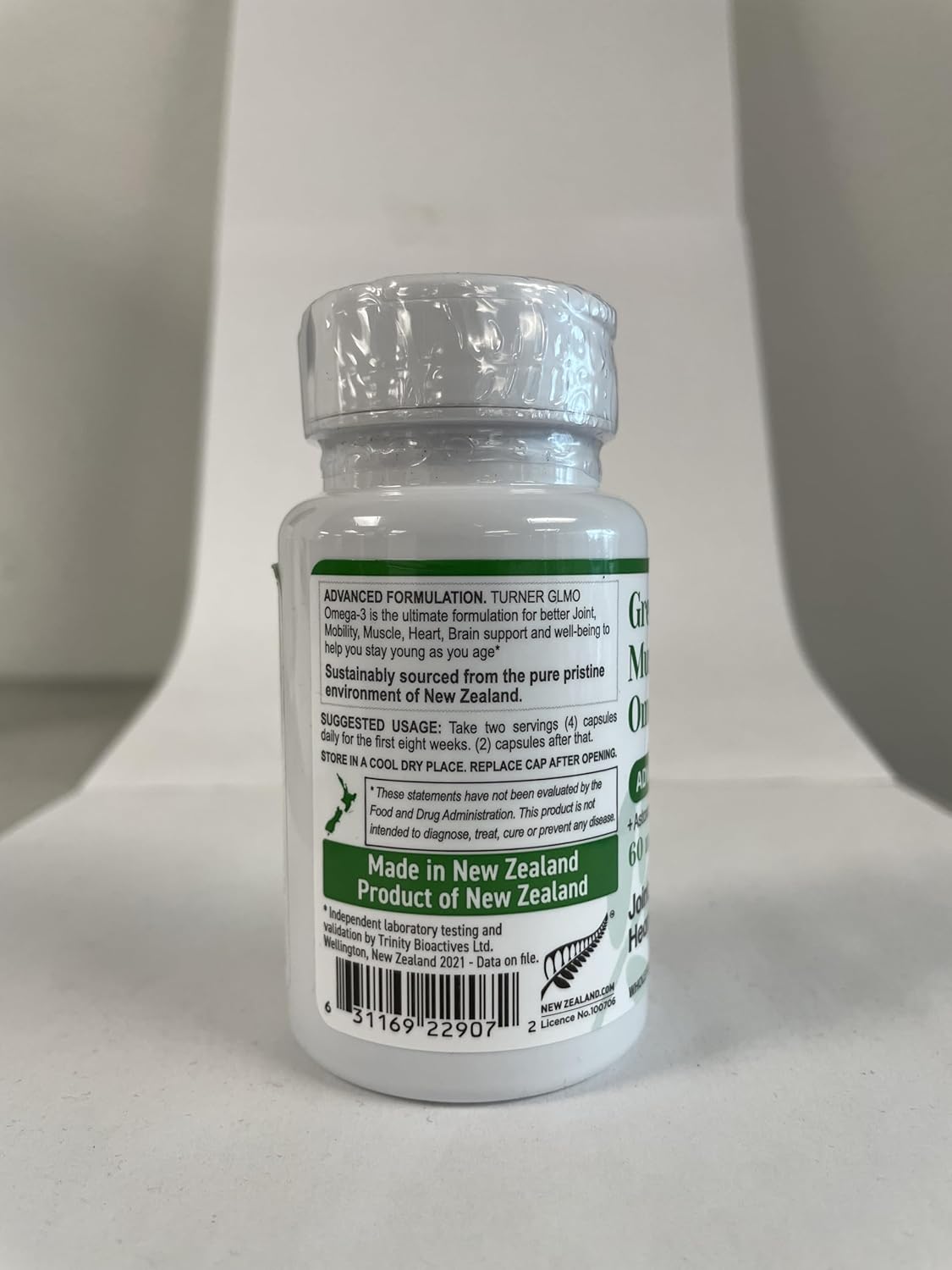 TURNER New Zealand Green Lipped Omega-3 Mussel Oil, 53x Higher Potency with UAF1000+ Super Antioxidant. No Fishy Aftertaste, 3 Bottles, 180 Softgels 60 Count (Pack of 3) image 3 of 4 B08WJQV4W1