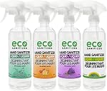 Scented Hand Sanitizer Liquid, Spray Set of 4 x 500ML, 80% Ethyl Alcohol | Made in Canada, Plant Based, Scented with 100% Natural Essential Oils, For Convenient Sanitization