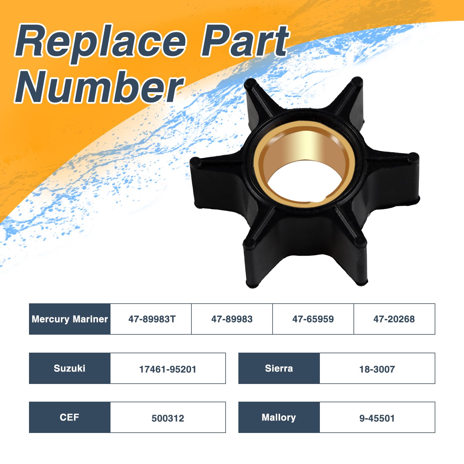 Mpeller 17461-95200 For Suzuk 35HP 40HP 50HP 60HP 65HP Outboard Motor