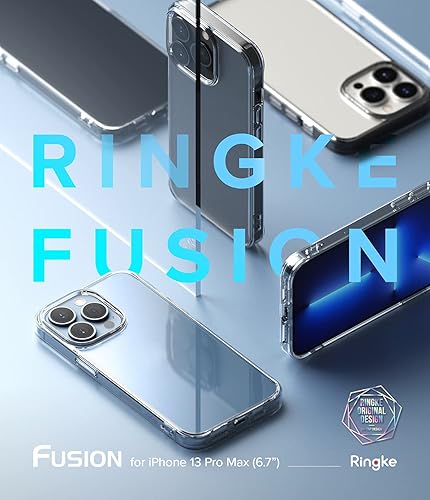 Miniatura 9 de Ringke Fusion funda compatible con iPhone 13 Pro Max, translúcida, antihuellas, dura, parte trasera esmerilada, con bordes protectores suaves de
