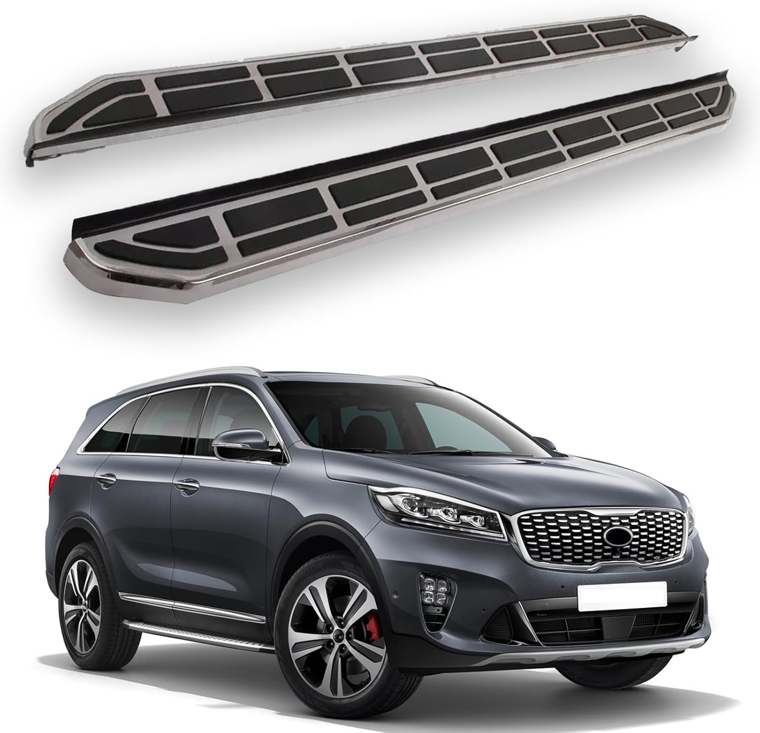 2Pcs Pedal Nerf Bars Side Steps Fits for KIA Sorento 2016-2020 Running Boards
