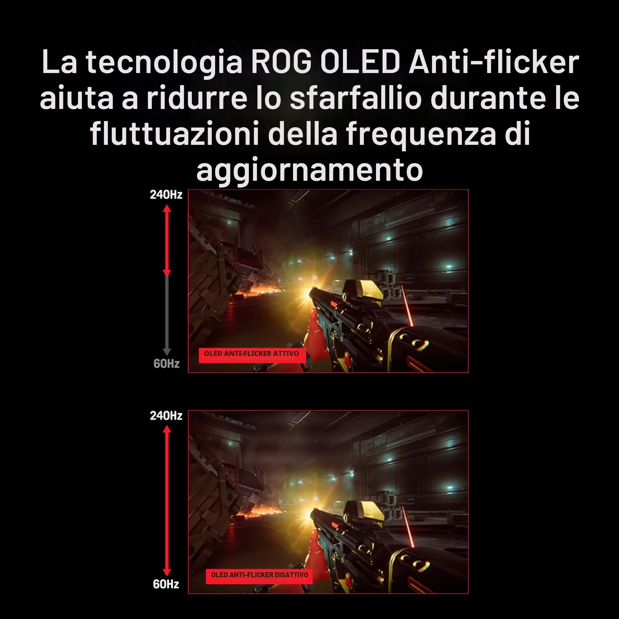 Monitor Gaming ASUS ROG Strix OLED XG27AQDMG 27" 1440p 240 Hz 0,03 ms G-SYNC Nero