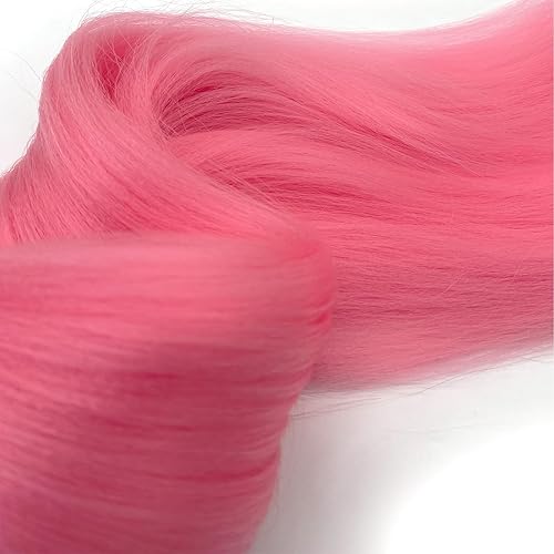 Miniatura 4 de Cabello trenzado rosado Kanekalon preestirado sin nudos preestirado 30 pulgadas, extensiones de cabello de color para trenzar micro trenzas