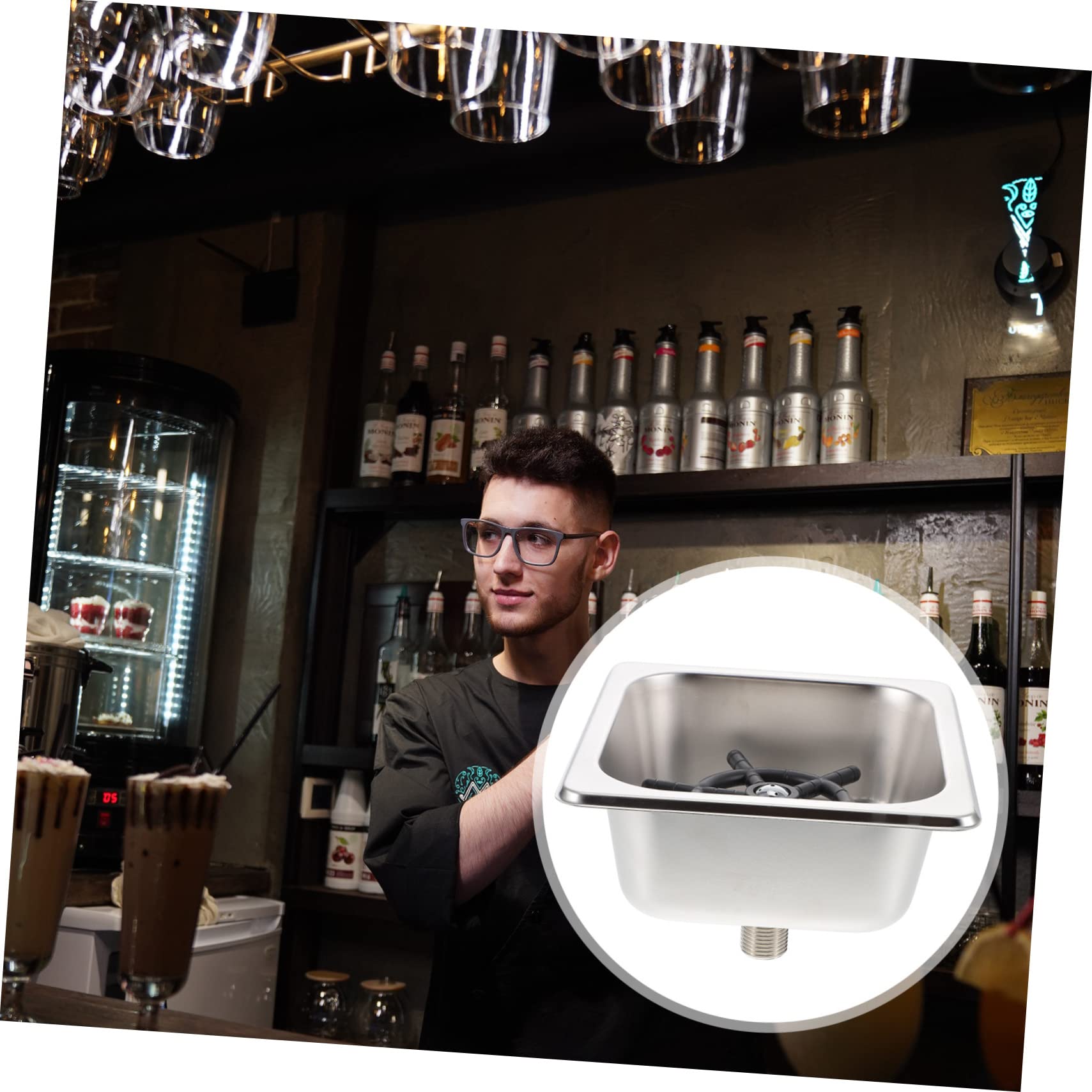 Lavabicchieri Automatico in Acciaio Inossidabile Con Getto Ad Alta Pressione Per Bar Casa e Cucina Sciacquatrice Vetro e Bottiglie Pulizia Rapida e Pratica Per Bicchieri Tumbler