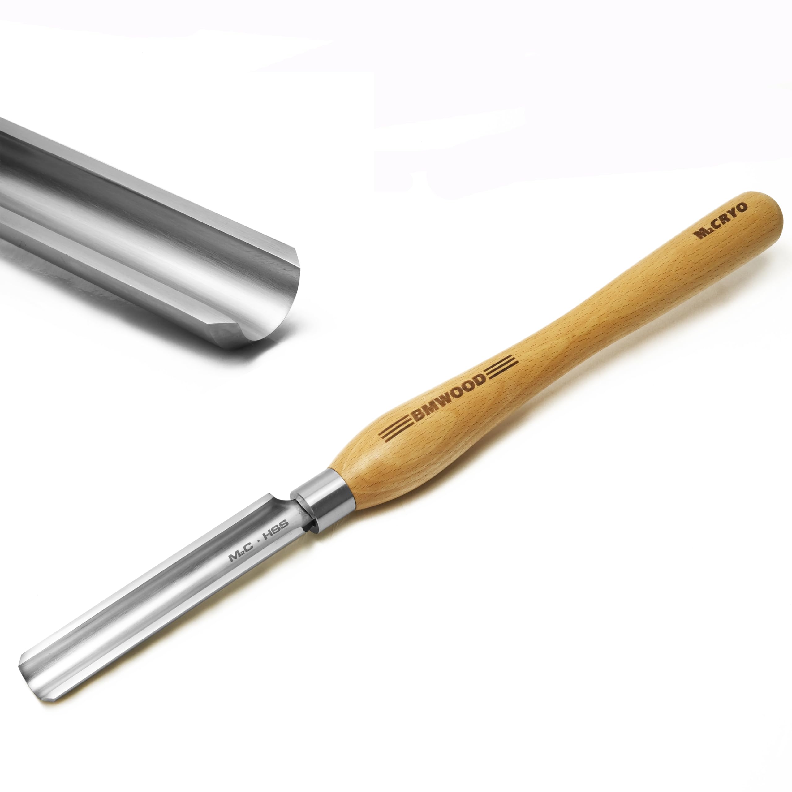 Cryo M2 1-1/4" Spindle Roughing Gouge with Handle12-1/2" for Woodturning Chisels