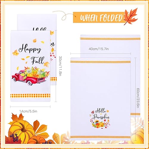 Miniatura 2 de Juego de decoración de cocina de otoño de 7 piezas, incluye 2 toallas de cocina de otoño divertidas y 5 cucharas de madera, utensilios de bambú,