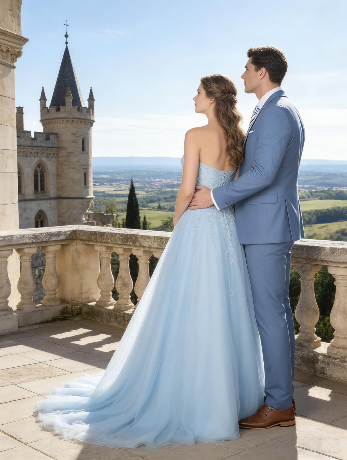 Costume 3 pièces pour homme - Coupe ajustée - Pour mariage, bal de fin d'année, fête d'affaires - Blazer à un bouton - Ensemble gilet et pantalon de smoking