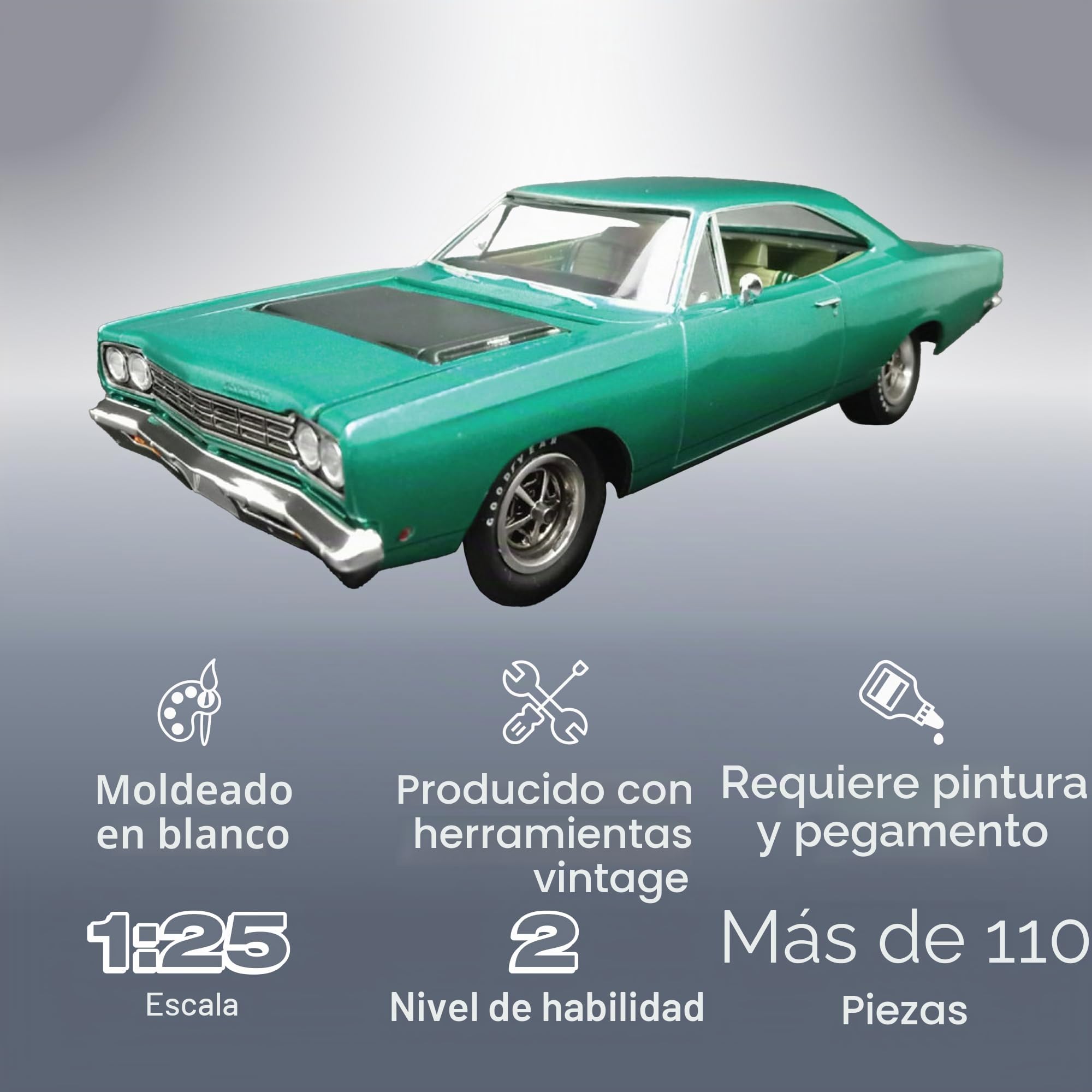 AMT 1968 Plymouth Road Runner - Kit de personalización de plástico