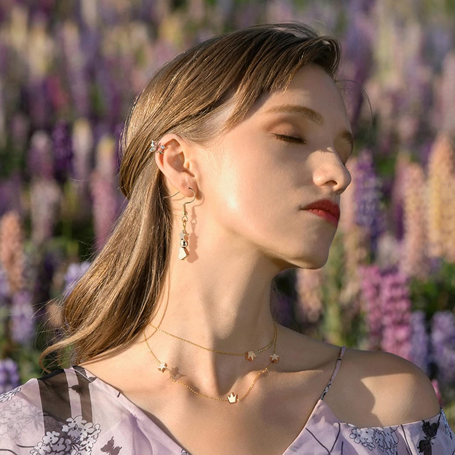 PH PandaHall 120pcs 14K Gold Plated Beads, 4 Shapes Heart Star Crown Beads Brass Metal Loose Beads Rondelle Ball Beads for Stackable Bracelet Necklace Making DIY Craft, 6mm - Image 6