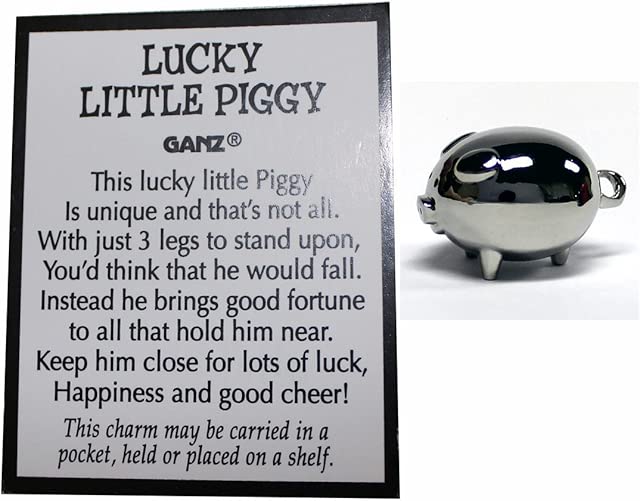 Lucky Little Pig With Story Card (Pig Measures about 3/4 long) by Ganz