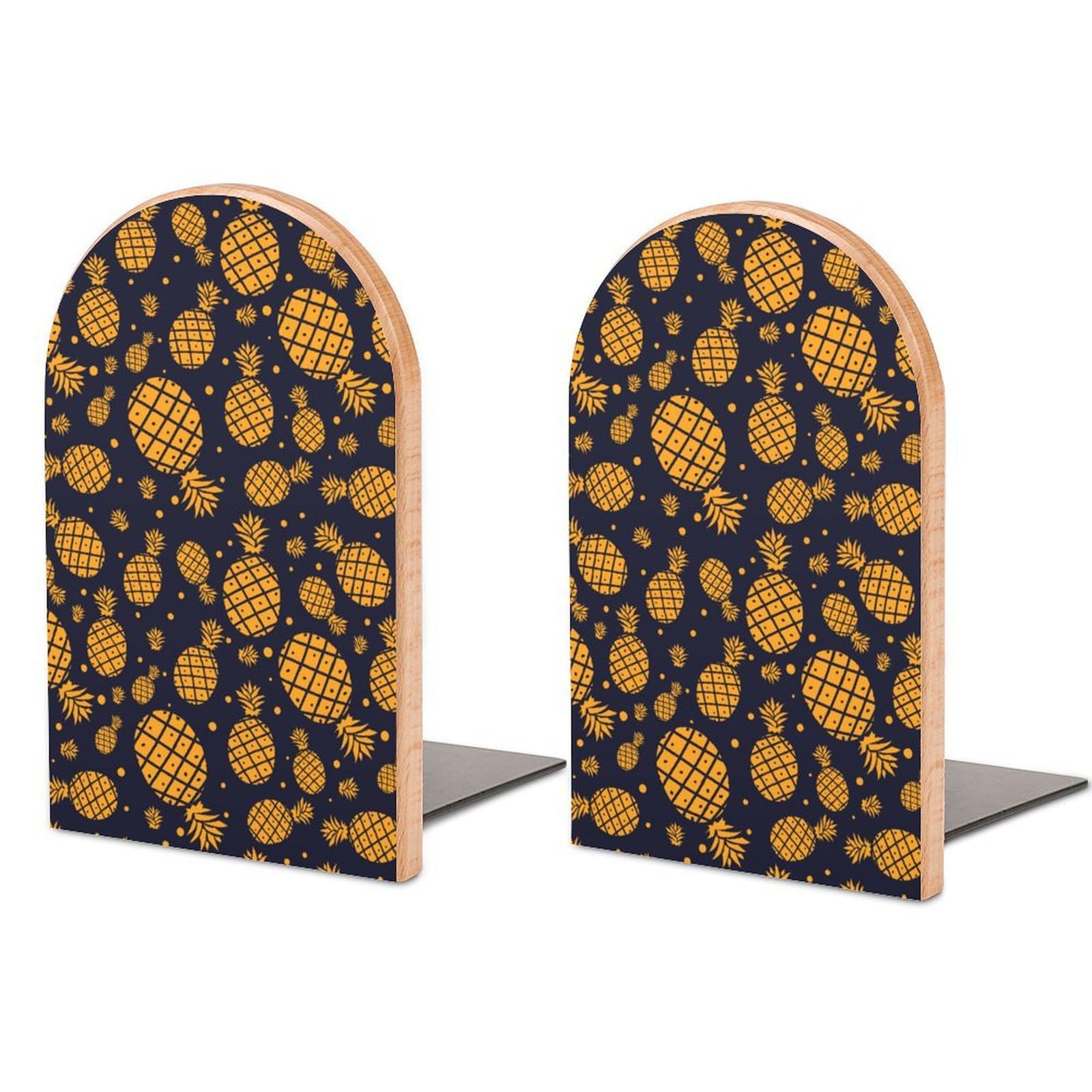 Pineapple Book Ends for Shelves Bookends Bookshelf Holder Stand Books Stopper Home Office Decor