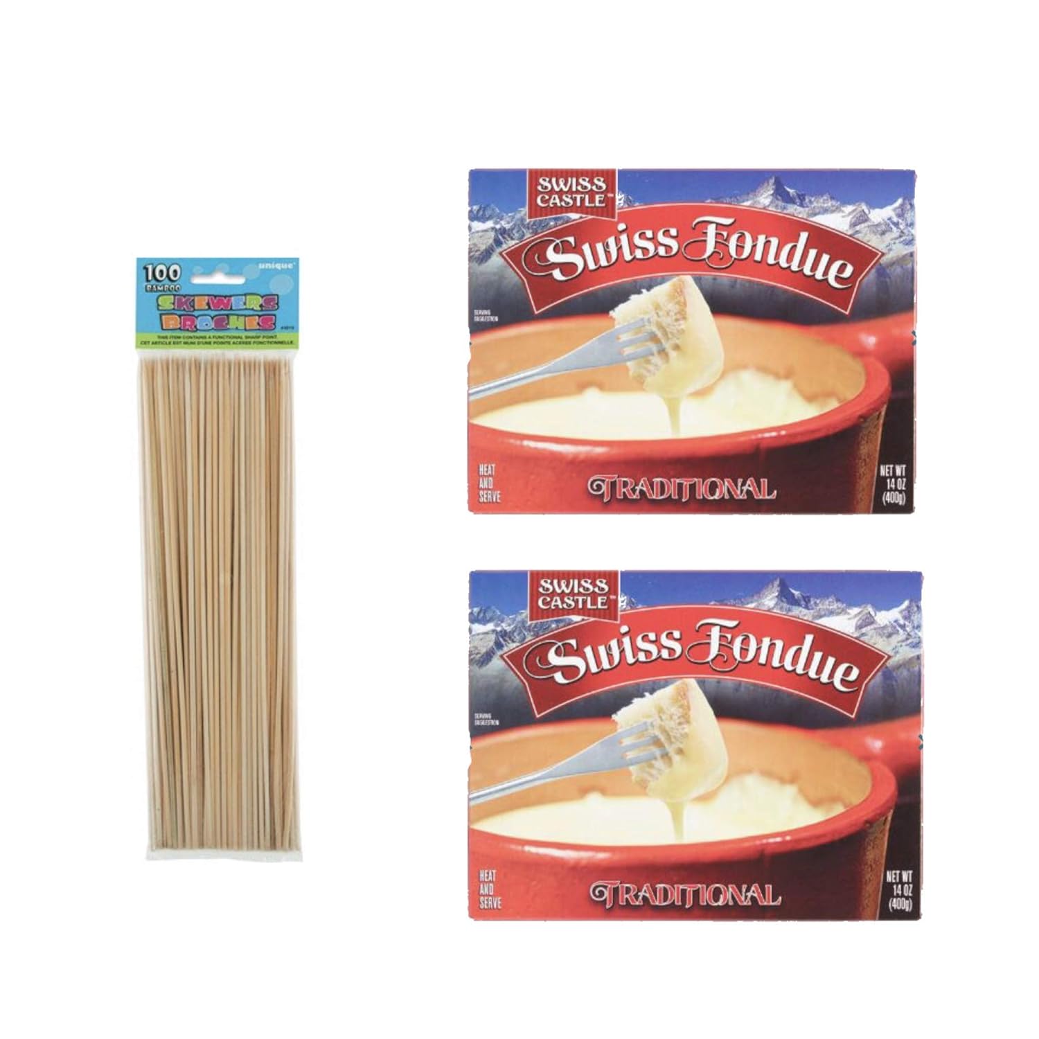 Swiss Fondue 2 Pack 100 Count Fondue Sticks Home & Kitchen