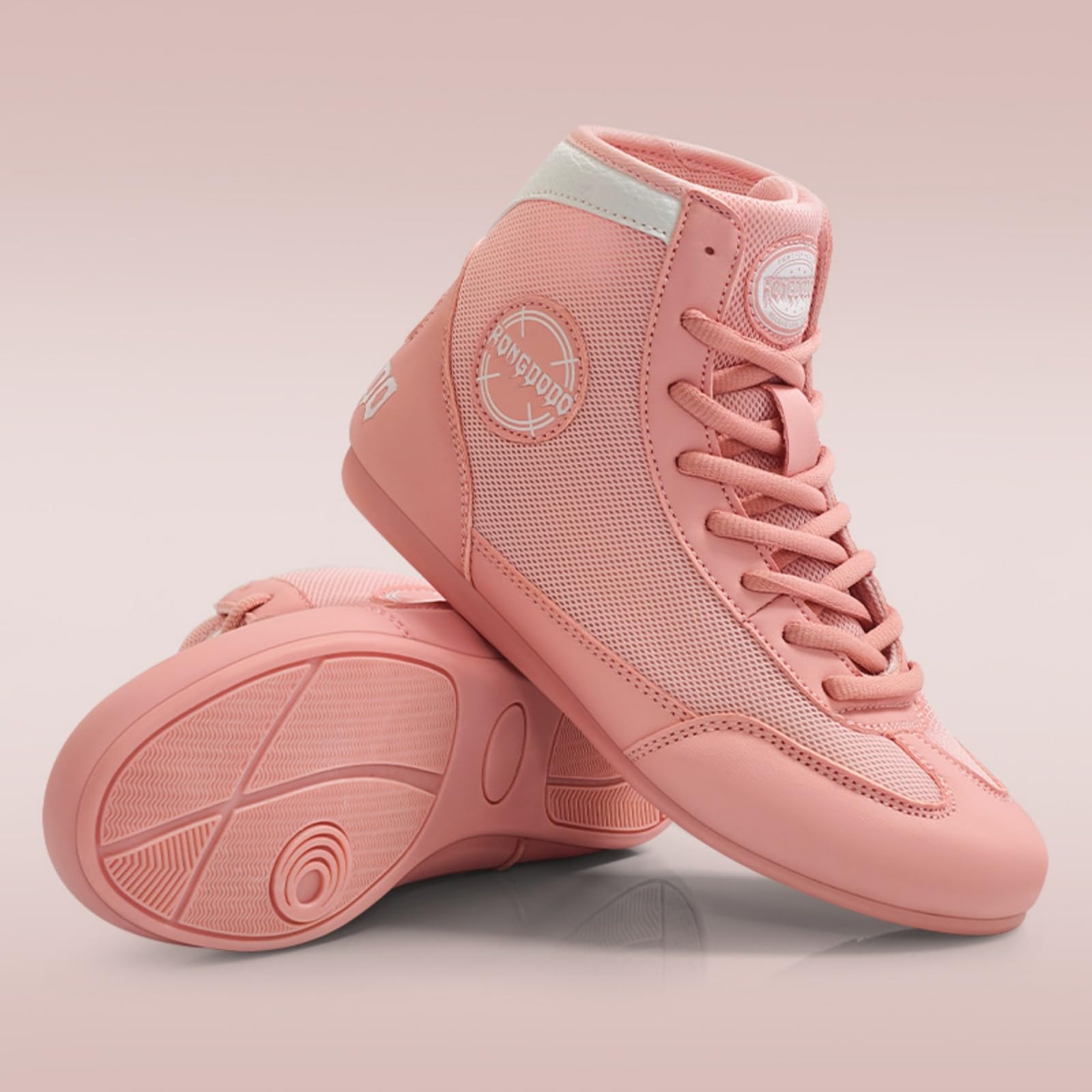 Zapatillas Boxeo Hombre Mujer Zapatillas Lucha Botas Fitness Caña Alta Planas Antideslizantes Zapatillas Halterofilia Powerlifting para Jóvenes