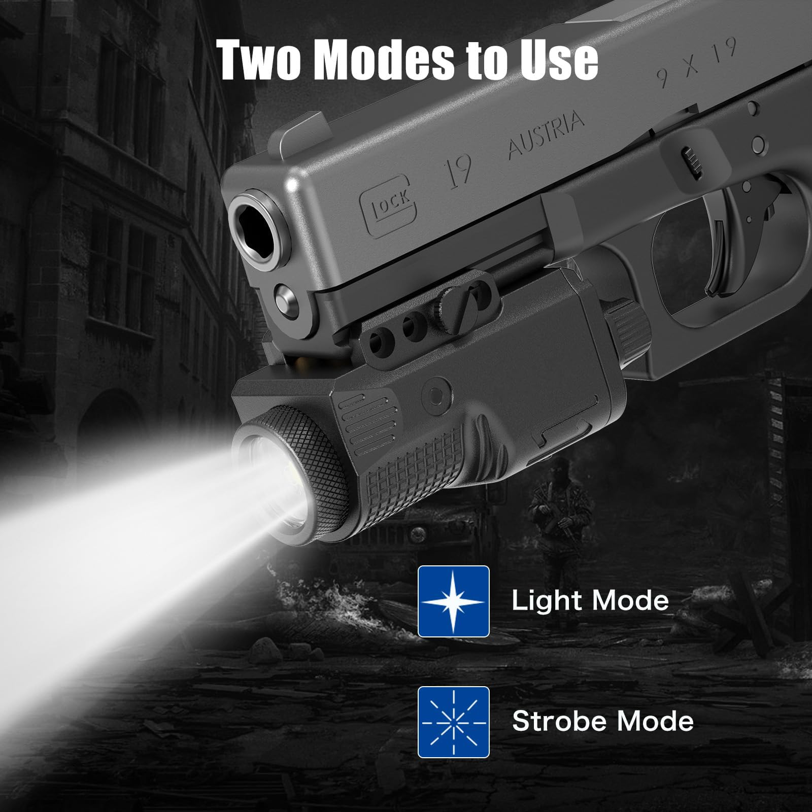 brinks flashlights rechargeable pistal Amazon.com: Pistol Light for Glock Picatinny Rail