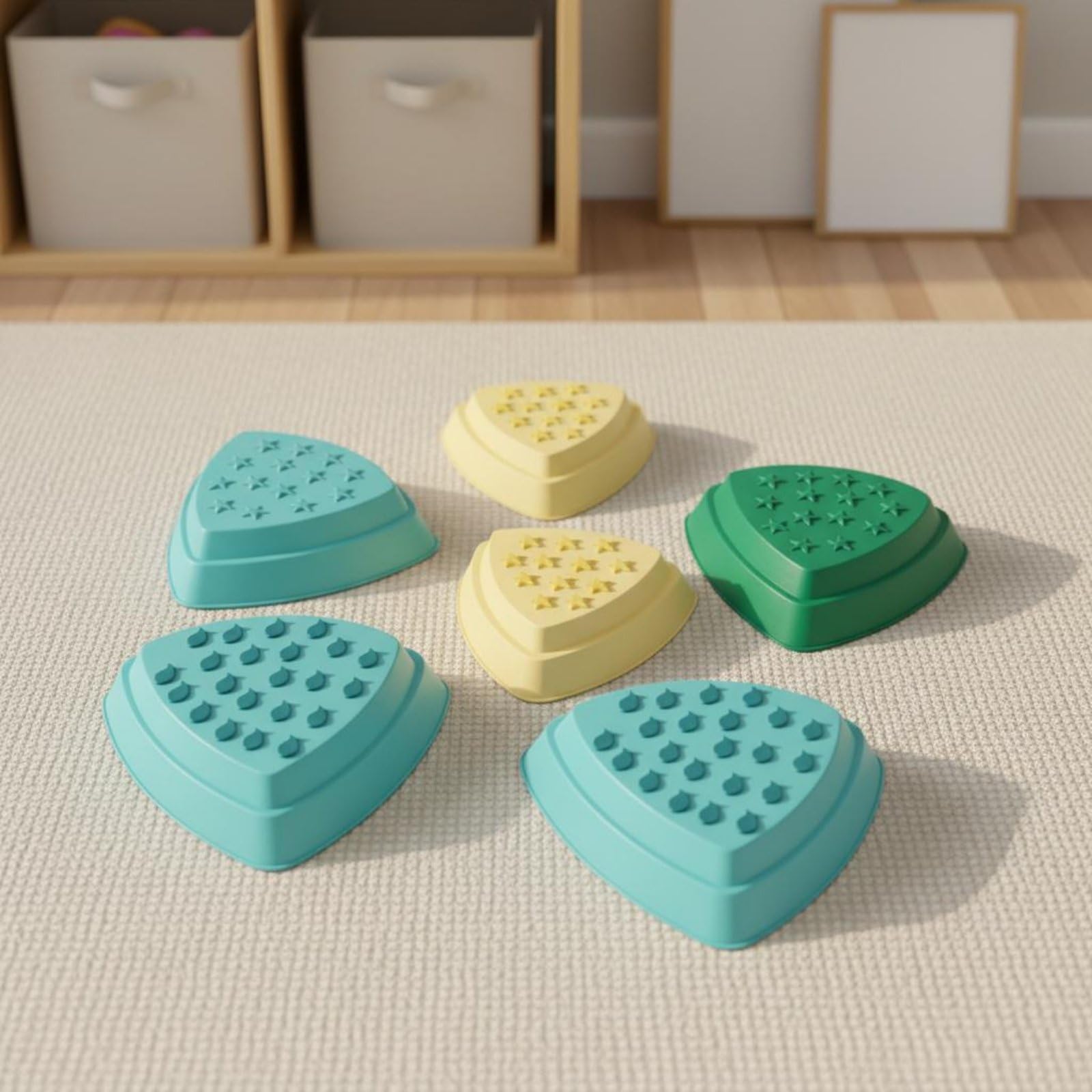 Children Training Stone Piedra de Equilibrio Infantil Juguete Sensorial de Equilibrio con Base de Goma Superficie con Textura Material PP Adecuado
