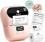 Phomemo M110 Imprimante d'étiquette avec rubans, 2 Inch Portable Thermal Label Maker for Home School Office Adresse, code à barres, artisanat, vente au détail, téléphone intelligent de soutien & Connectivité informatique-Blanc