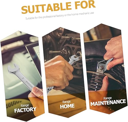 Miniatura 7 de Gadpiparty Llave inglesa de 180 0.236-0.591 in, llave de trinquete de 0.276 in, llave de engranaje de cabeza flexible, llave de trinquete de cabeza