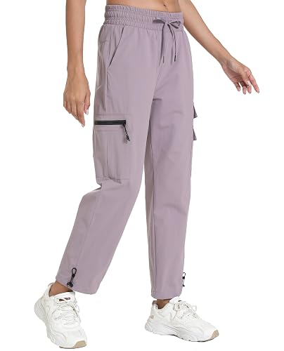 Quick Dry Women's Hiking Cargo Pants With 5 Pockets Lightweight Joggers