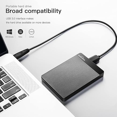Miniatura 2 de UnionSine Disco duro externo portátil ultra delgado de 1 TB HDD-USB 3.0 para PC, Mac, portátil, PS4, Xbox one, Xbox 360 (negro)