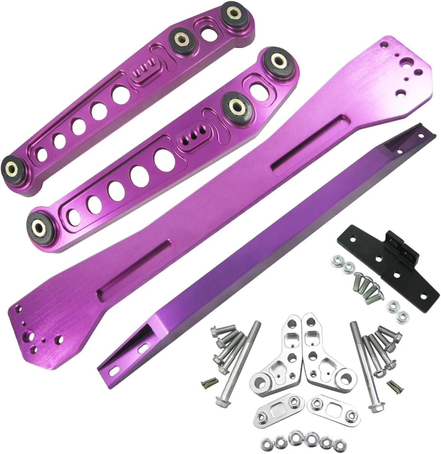 Rear Subframe Brace Tie Bar Lower Control Arm Complete Kit Compatible For Honda Civic EK 96-00(LSR12-9600EK-Blue)