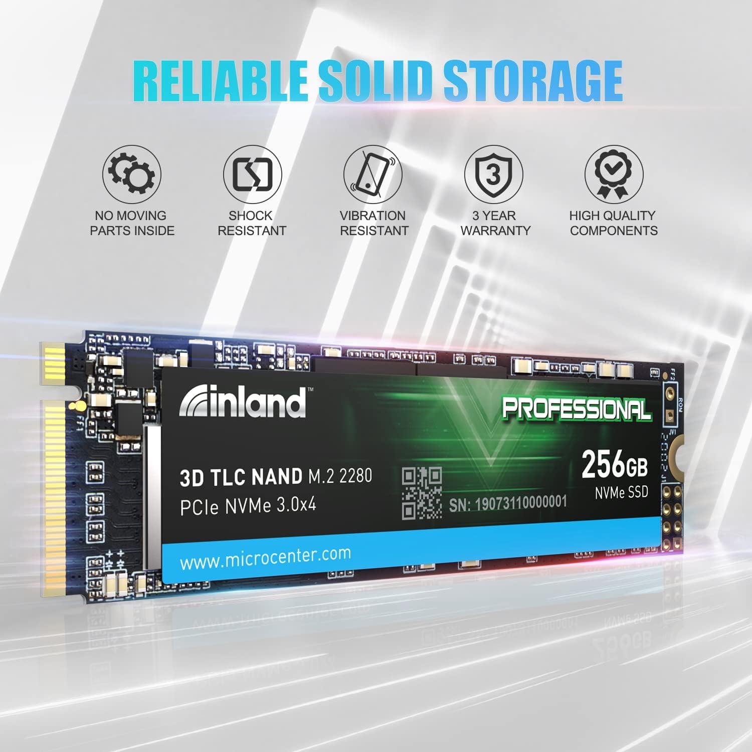 هارد درایو اینترنال inland SSD ظرفیت ۲۵۶ گیگابایت