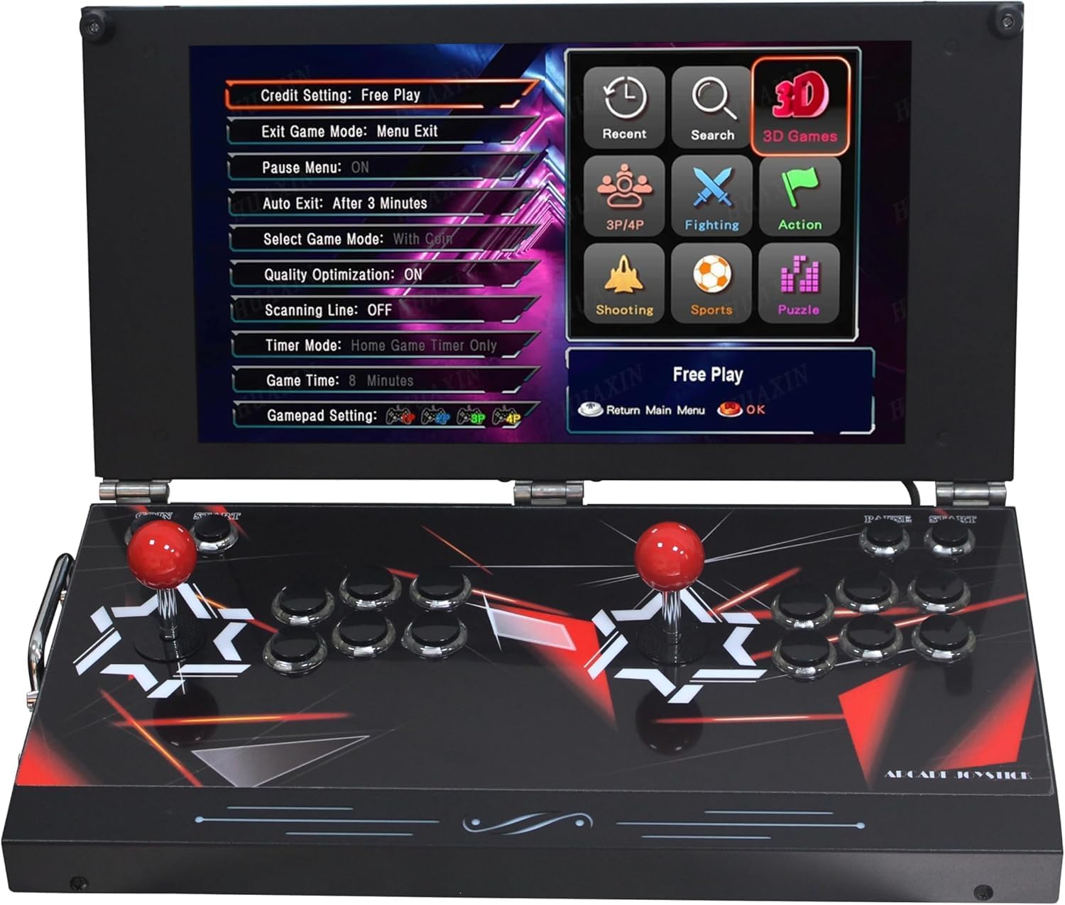Portable Arcade Game Console 17.5-Inch HD Screen 26800-In-1