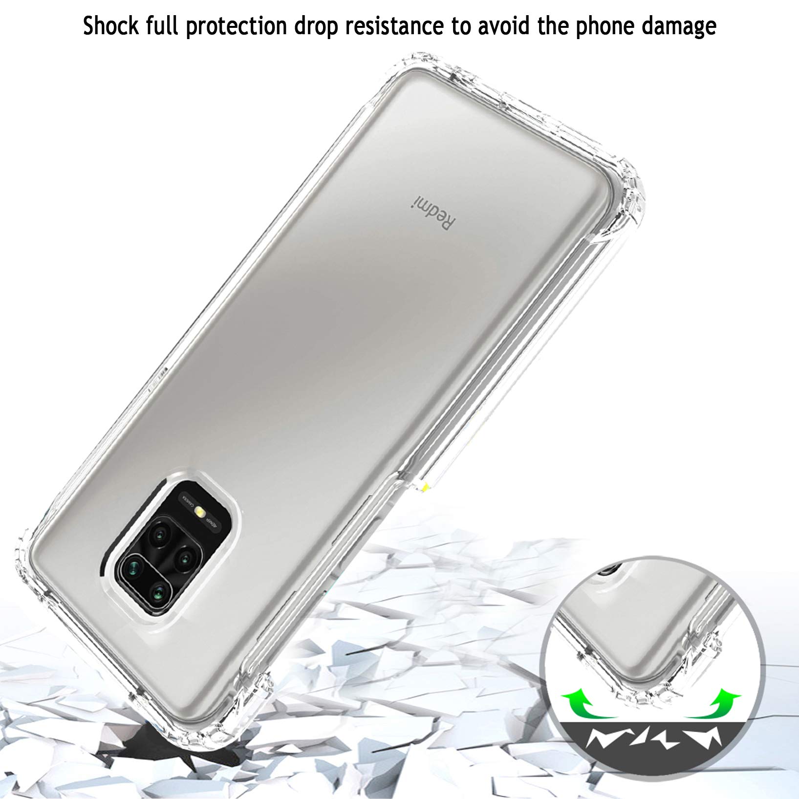 CUSTODIA COVER MORBIDA IN TPU SILICONE PER XIAOMI REDMI NOTE 9 FANTASIA U2