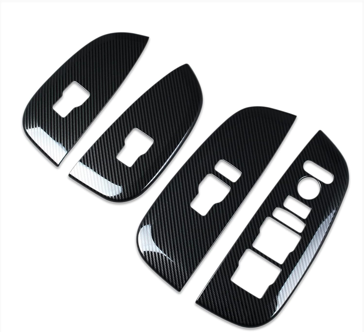 Beautost Fit for Honda HR-V HRV 2023 2024 2025 2026 Car Interior Window Switch Console Panel Cover Trim (Carbon Fiber Black)